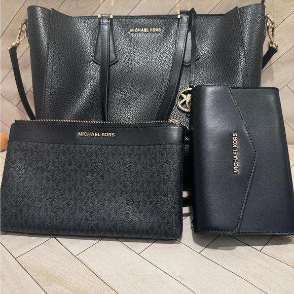 Michael Kors Lady Large Leather or PVC 3-in-1 Tote Crossbody Handbag Bag Purse - Picture 1 of 16